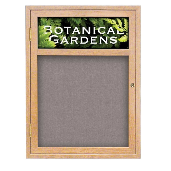 Sliding Glass Door Radius Letterboard, 96"x48", Black/Blue